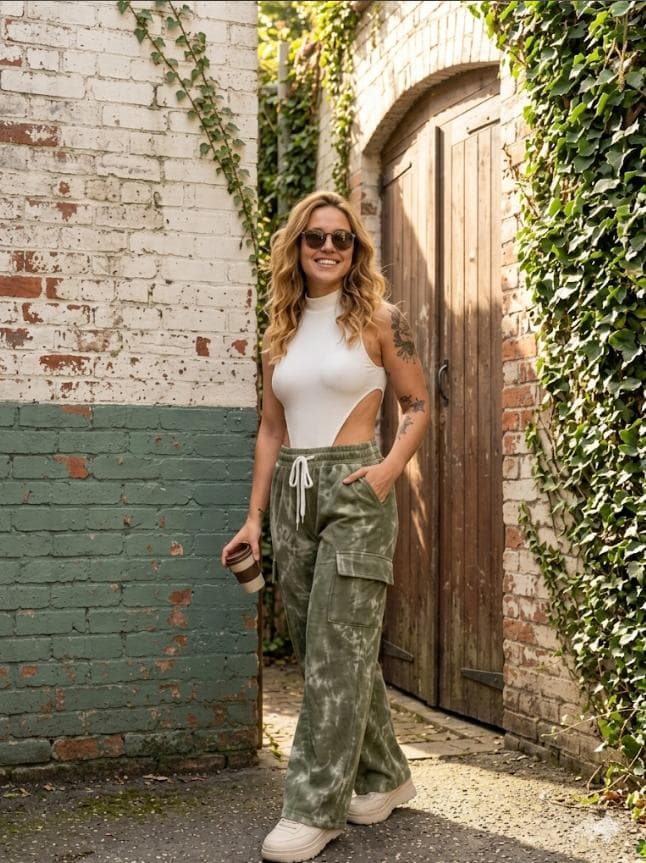 Pantalon Marmoliado - Verde