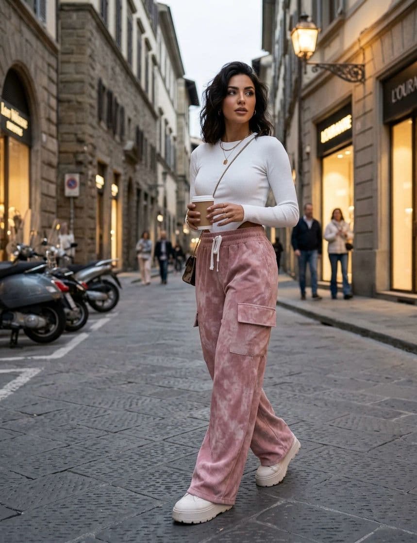 Pantalon Marmoliado - Rosado